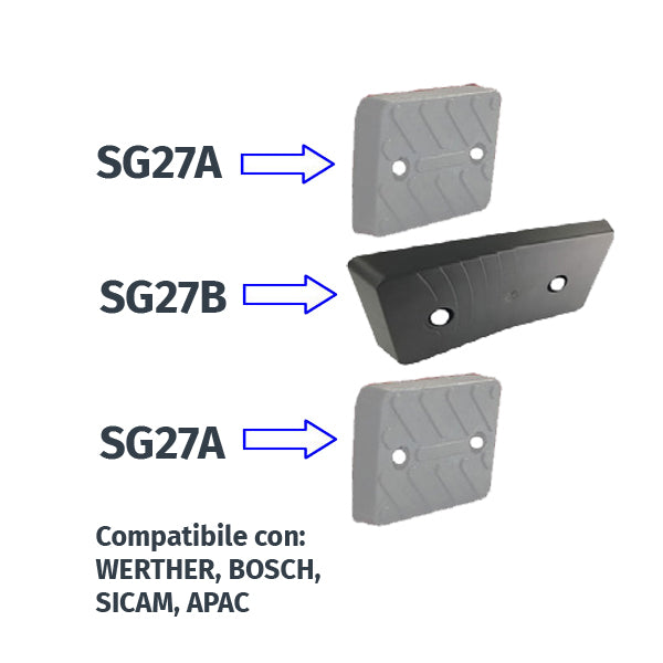 Patin en caoutchouc pour support de jante côté détalonneur pour démonte-pneus | SG27B | Compatible avec les marques Werther, Bosch, Sicam et APAC Patin en caoutchouc pour support de jante côté détalonneur pour démonte-pneus | SG27B | Compatible avec les marques Werther, Bosch, Sicam et APAC